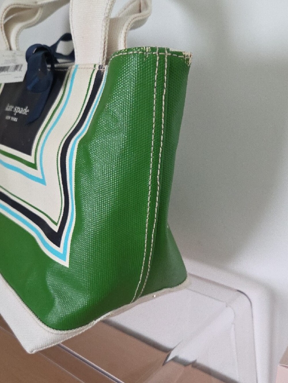kate spade NWT Tracy Bucket Copenhagen Greenmulti Canvas Tote - Picture 5 of 14